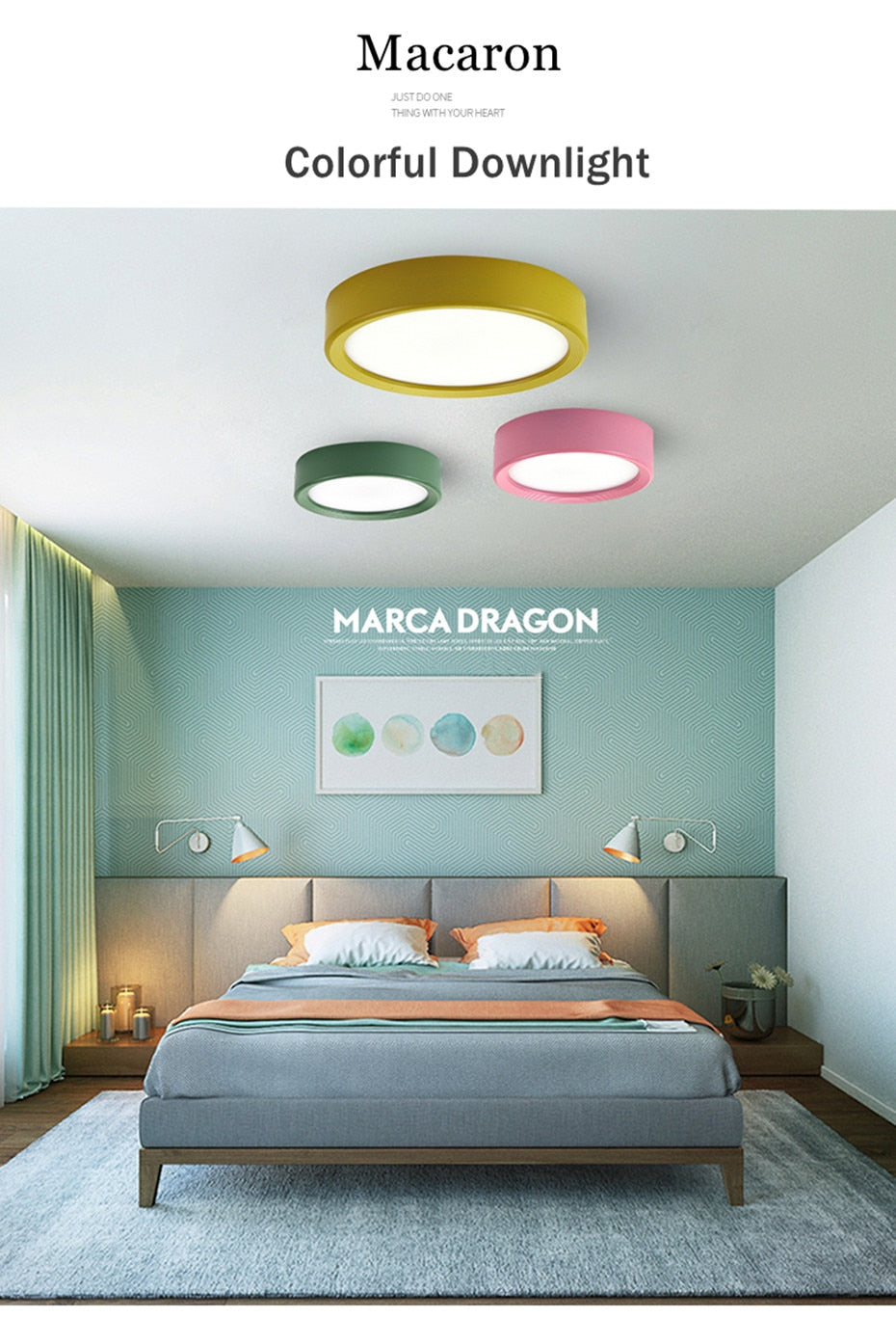 Ultra thin Macaron LED Ceiling Light Fixture Lamp Surface Mount Living Room Bedroom Bathroom Home Decoration Kitchen AC220 230V
