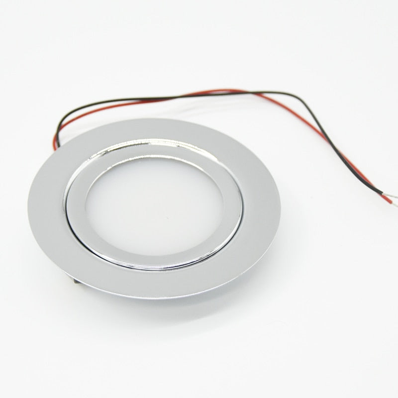 Stainless Steel 3W 12V 24V 14mm Slim Mini LED Downlight Lights+ Ultra-thin 100-240V Driver Adapter Kitchen Dining Lighting