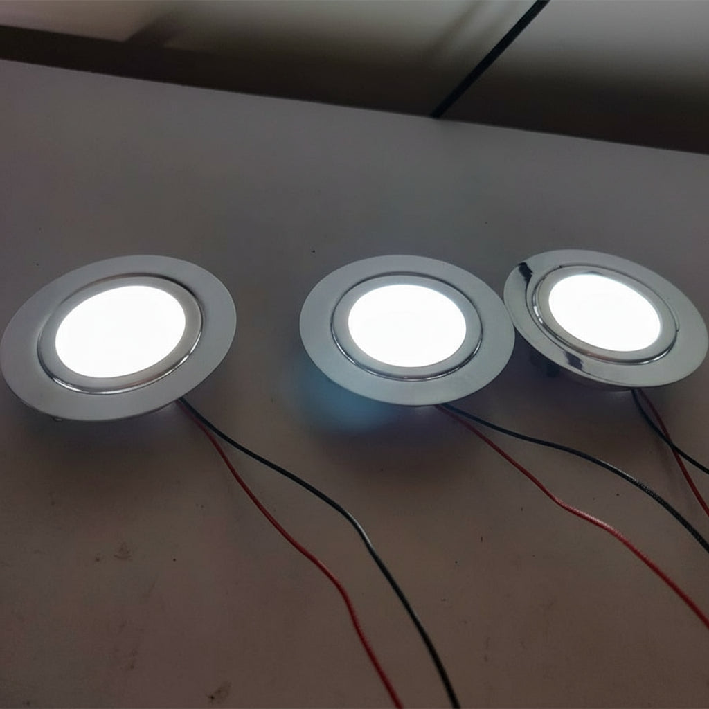 Stainless Steel 3W 12V 24V 14mm Slim Mini LED Downlight Lights+ Ultra-thin 100-240V Driver Adapter Kitchen Dining Lighting