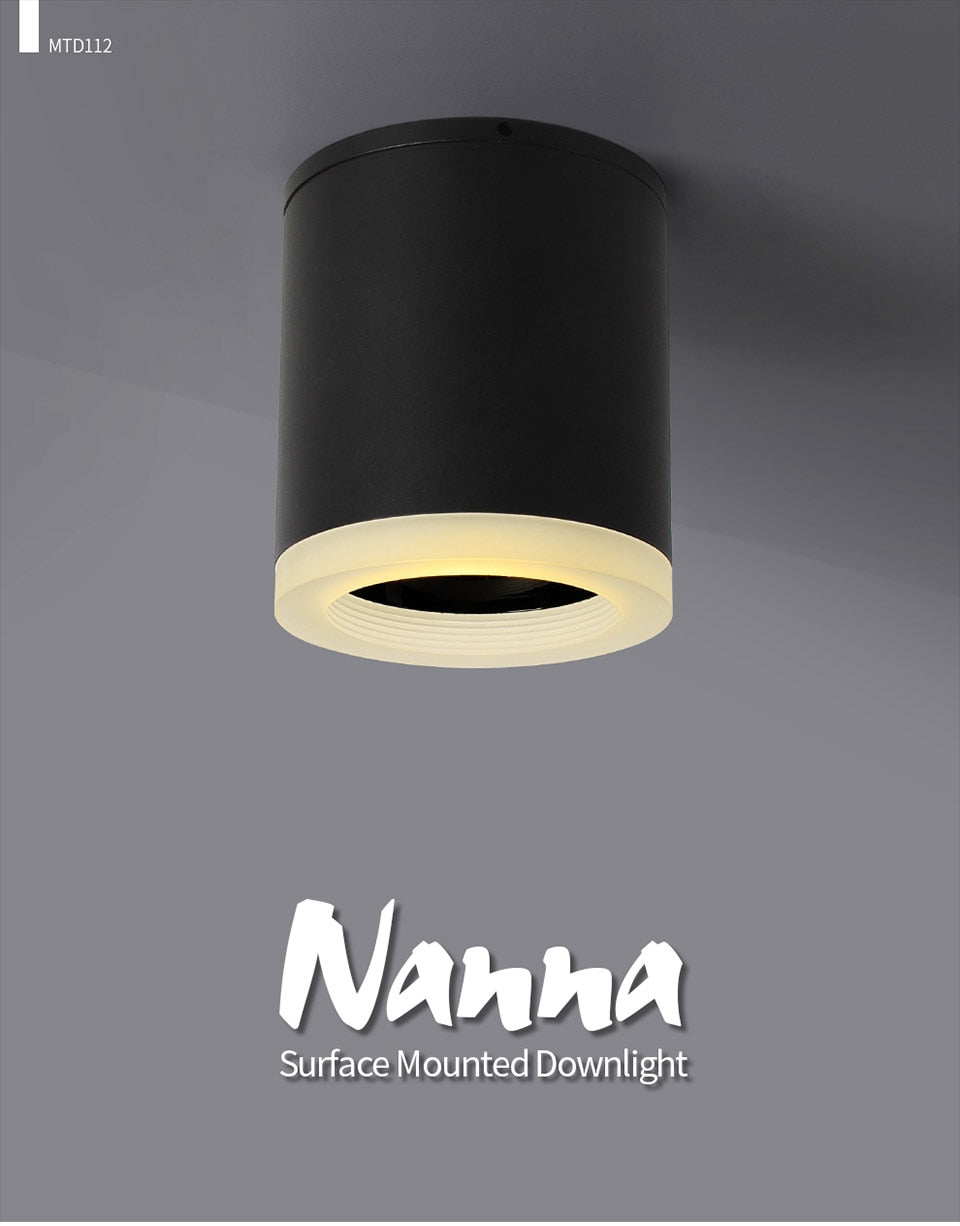 Aisilan Led Surface Mounted Ceiling Downlight for indoor Living room, Bedroom, Kitchen, Bathroom, Corridor Spot light AC90-260V