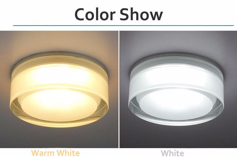 Round Warm White/White LED Crystal Downlight 1W 3W 5W 7W LED Ceiling Recessed Surface Mounted Spot Light for Home Decoration