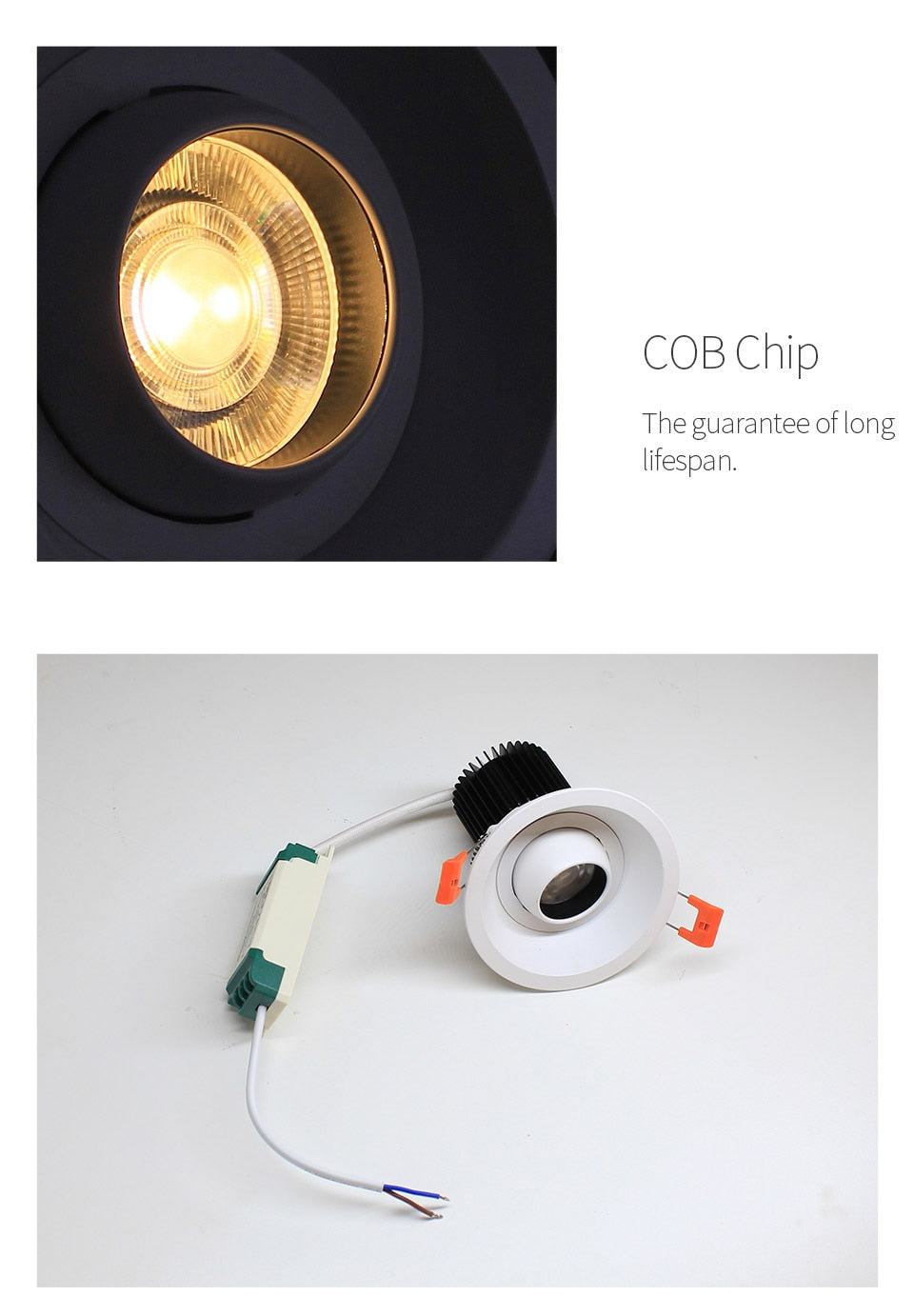 LED Downlight Angle Adjustable Built-in LED Spot light EncastrableAC90-260V White 7W for Indoor Lighting