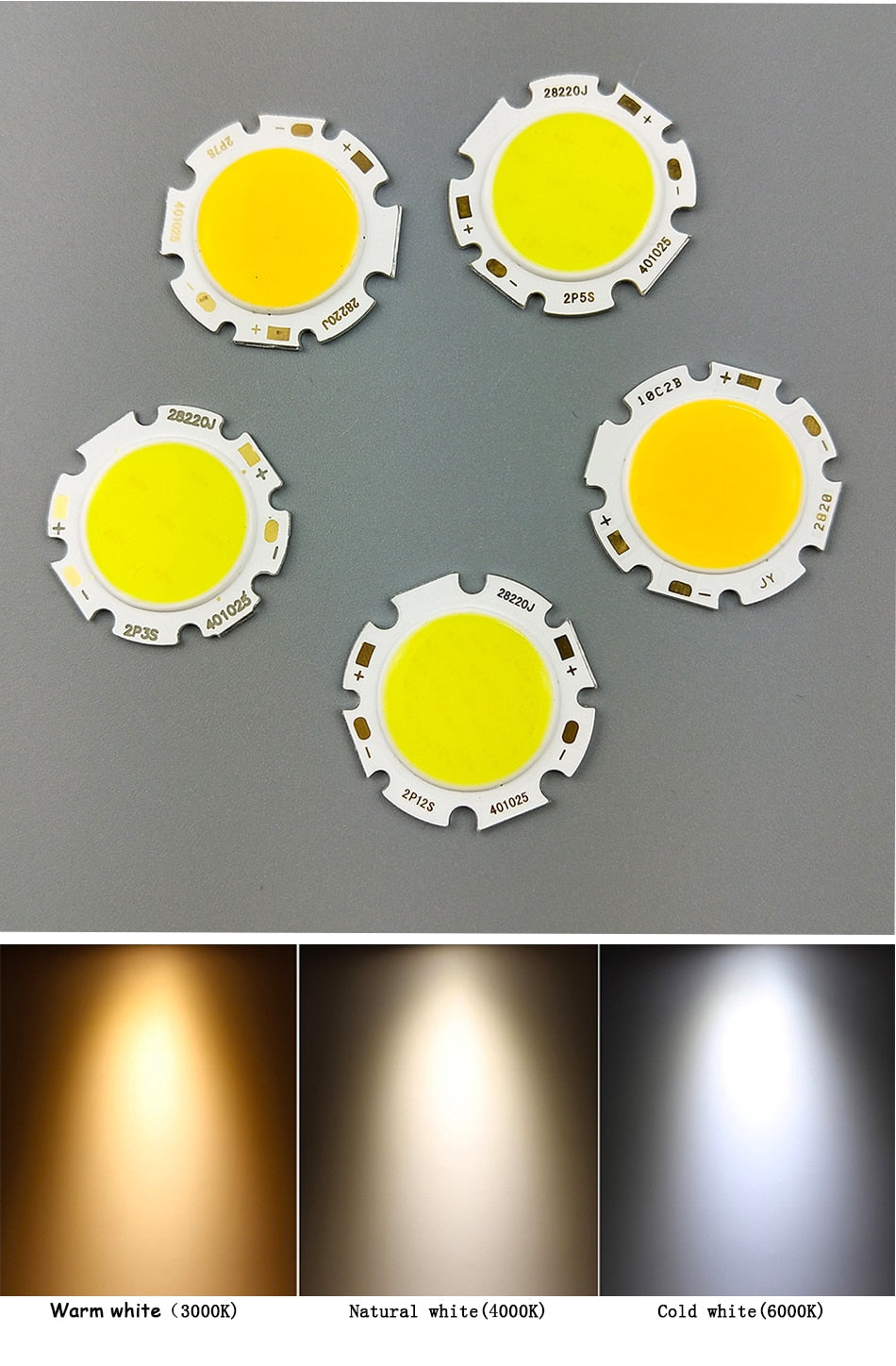 LED COB 5pcs lot Light Bulb 11mm 20mm 3W 5W 7W 10W 12W 15W LED Source Chip Light Lamp Spotlight Downlight Lamps