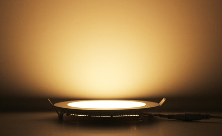 LED Panel Lights Ceiling Round Recessed Lamp Aluminum Ultra Thin Downlights 3W 4W 6W 9W 12W 15W 18W 24W Spotlight Light Fixtures