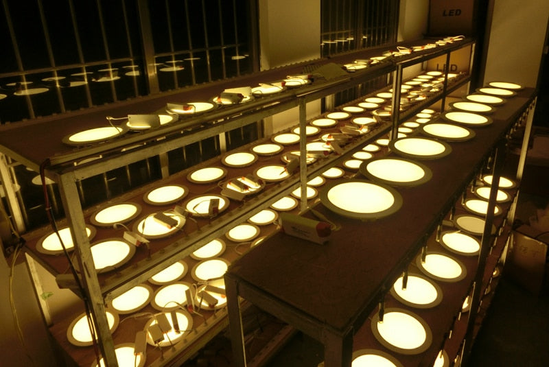 LED Panel Lights Ceiling Round Recessed Lamp Aluminum Ultra Thin Downlights 3W 4W 6W 9W 12W 15W 18W 24W Spotlight Light Fixtures