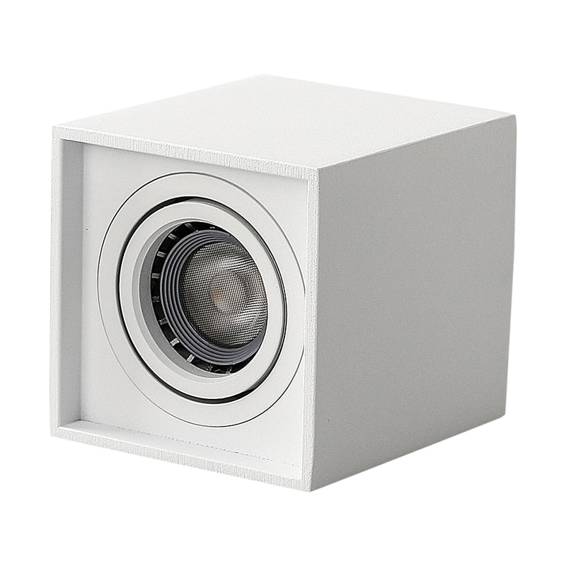 Square Dimmable Angle Adjustable LED Surface Mounted Downlight with Replaceable GU10 LED Bulb 7W/12W/15W LED Ceiling Spot Lamp