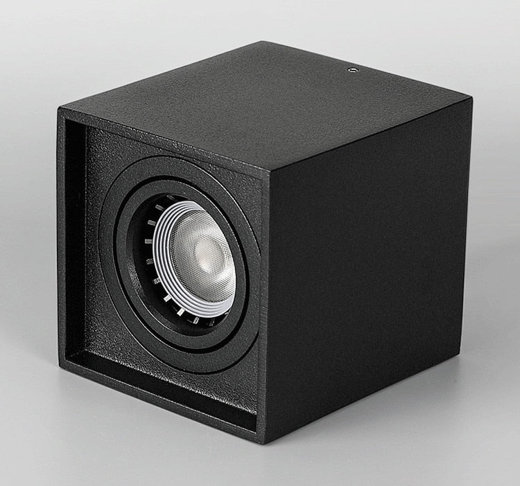 Square Dimmable Angle Adjustable LED Surface Mounted Downlight with Replaceable GU10 LED Bulb 7W/12W/15W LED Ceiling Spot Lamp