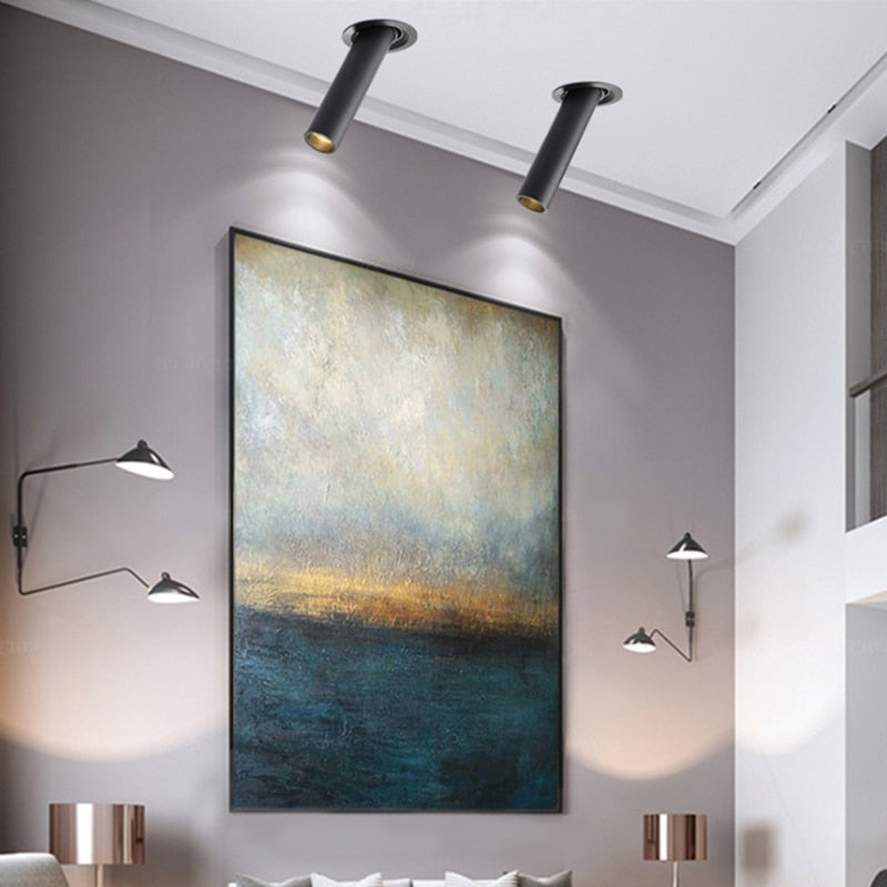 Simple LED downlight 360 degree rotating bedroom lamp spotlight bedside lamp lamp adjustable light source 3w