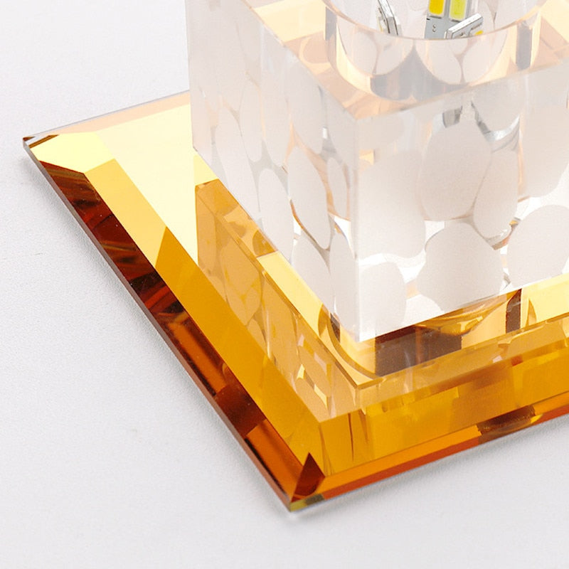Crystal LED 3W 5W Ceiling Lights Creative Square Ceiling Lamp For Home Decoration Luminaire Living Room Restaurant KTV Bar
