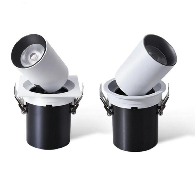 Telescopic 10W COB LED Ceiling lamps Down Light AC110V to AC240V Cool/Warm White LED Recessed Downlight Lamp