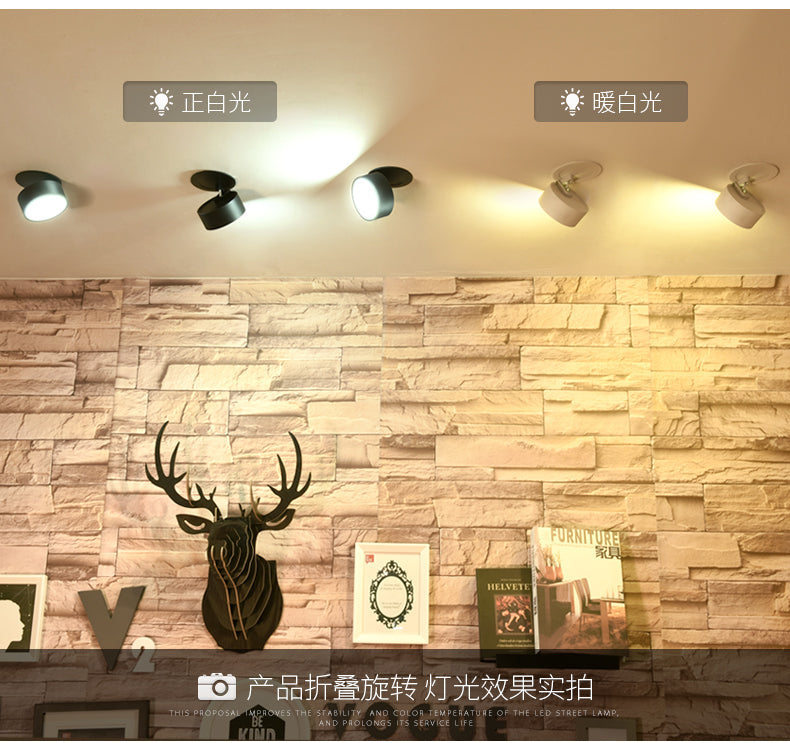 360 degree rotation Dimmable LED downlight COB Spot Light 3w 5w 7w 10w recessed Lights Bulbs Indoor Lighting