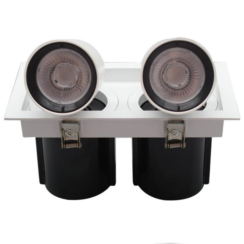 Double square LED downlight light 1pcs 20W COB Ceiling Spot Light AC85-265V ceiling recessed Lights Indoor Lighting