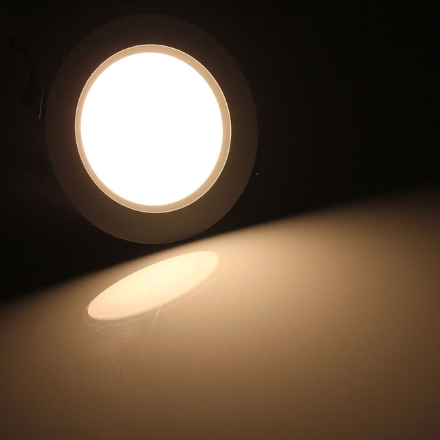 LED Recessed 10PCS Round Ceiling Panel Light Led Down Light Downlight Fixture Lamp Bulb AC85-265V 9W Warm White/White Lighting