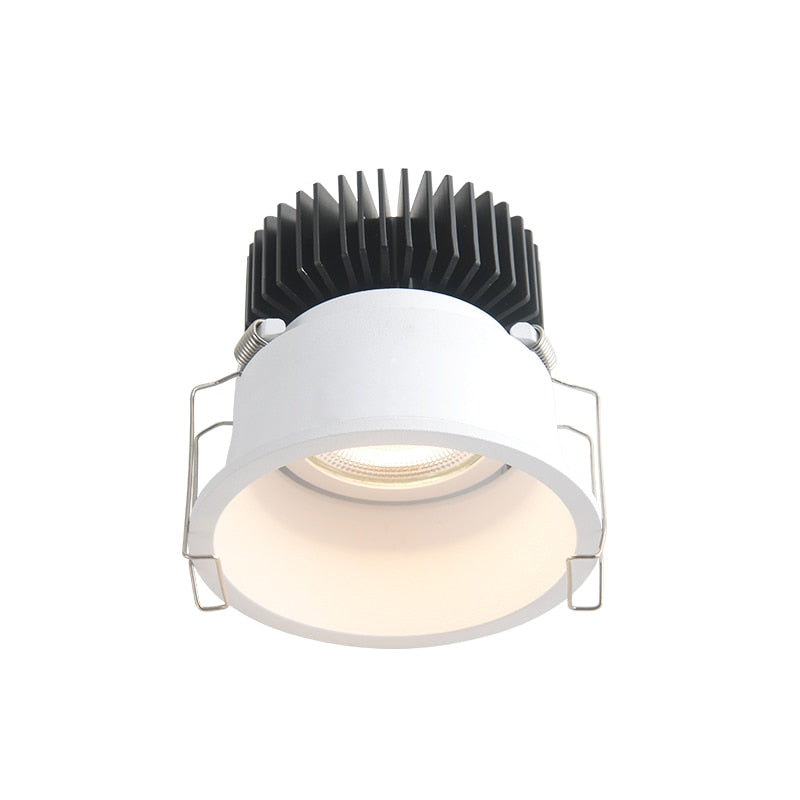 Dimmable Embedded Anti-Glare COB Ceiling Recessed Downlight 5w 10w 12w 20w 30w AC85-265V Wall Wash Light LED Lamp
