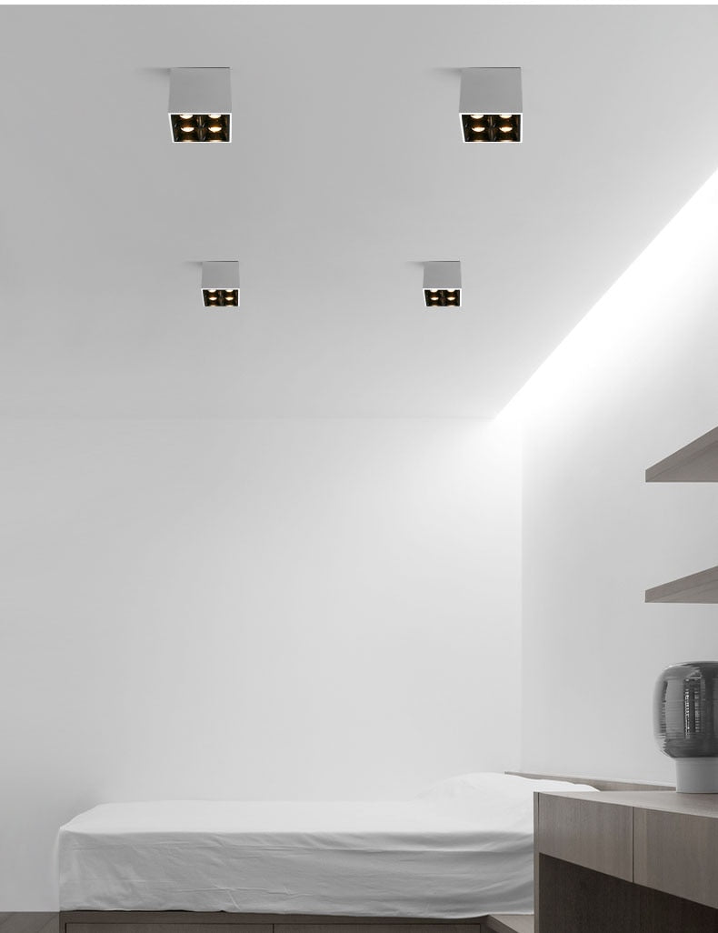 NEW fashion White Black Ceiling 8w LED COB Small spotlight business hotel engineering wall wash lamp interior lighting