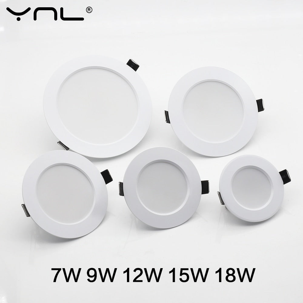 LED Downlight 10pcs 7W 9W 12W 15W 18W AC 220V 240V Recessed Round Spot LED Lamp Kitchen Indoor Lighting Warm White Cold White
