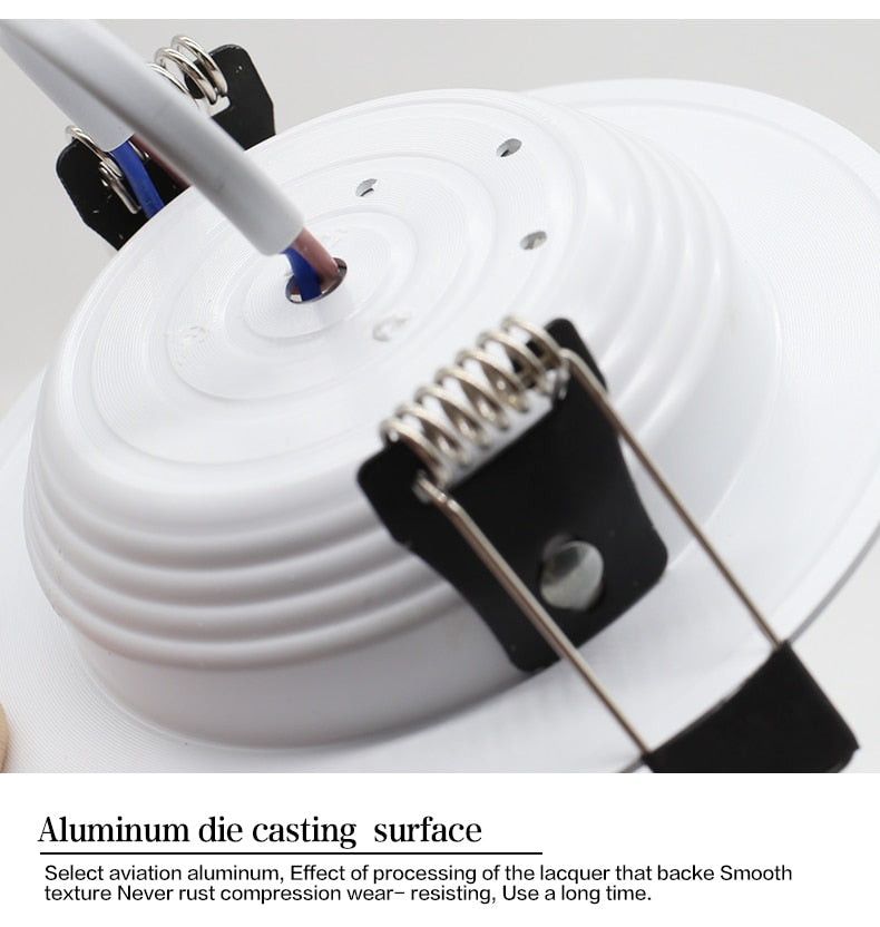 LED Downlight 10pcs 7W 9W 12W 15W 18W AC 220V 240V Recessed Round Spot LED Lamp Kitchen Indoor Lighting Warm White Cold White