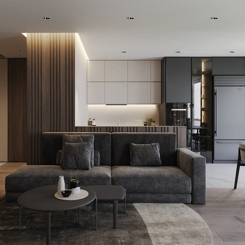 Aisilan LED Downlight White/Black Round Recessed Lamp Super bright 9W Indoor Spot lighting for Bedroom Kitchen