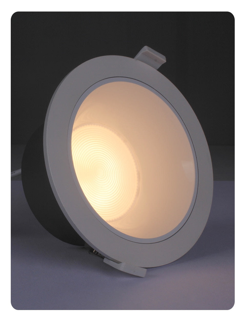 Aisilan LED Downlight White/Black Round Recessed Lamp Super bright 9W Indoor Spot lighting for Bedroom Kitchen