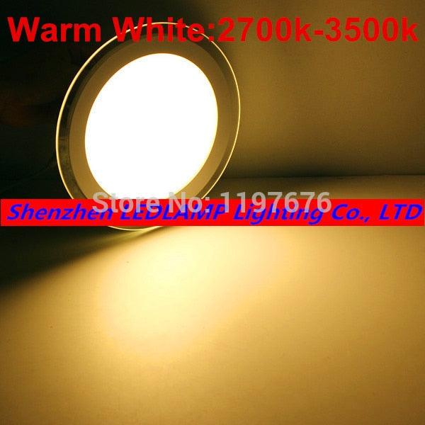 10pcs 6w 9w 12w 18w led panel downlight glass Round ceiling recessed panel light AC85-265V with adapter Warm/Natural/Cold White - LED Lights For Sale : Affordable LED Solutions : Wholesale Prices
