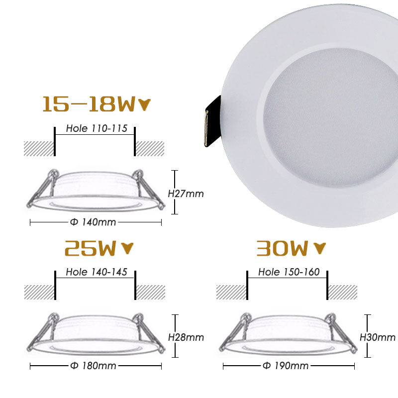 Dimmable Waterproof LED Downlight 10pcs 220V 5W/7W/9W/12W/15W LED Bulb Light Recessed LED Spot Light For Bathroom Kitchen