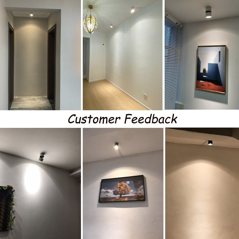 Led Spot Light 220V Spotlight Lamp COB Ceiling Spots Focus Led Downlights Foldable Fixture Down Lights Indoor Lighting For Home