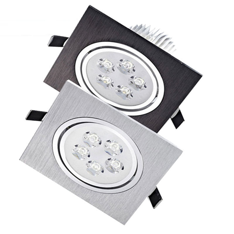 Led Downlight 3W 5W 7W Square Spot Lighting Lamp AC110V 240V Dimmable Down Lights Led Cabinet Light Black/silver