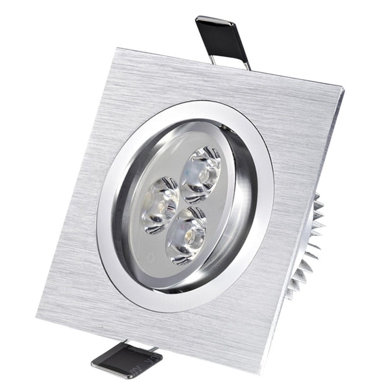 Led Downlight 3W 5W 7W Square Spot Lighting Lamp AC110V 240V Dimmable Down Lights Led Cabinet Light Black/silver