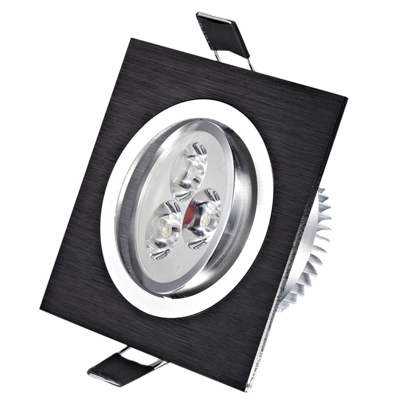 Led Downlight 3W 5W 7W Square Spot Lighting Lamp AC110V 240V Dimmable Down Lights Led Cabinet Light Black/silver