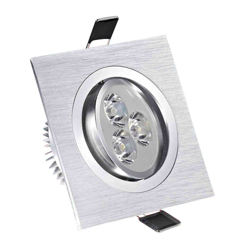 Led Downlight 3W 5W 7W Square Spot Lighting Lamp AC110V 240V Dimmable Down Lights Led Cabinet Light Black/silver