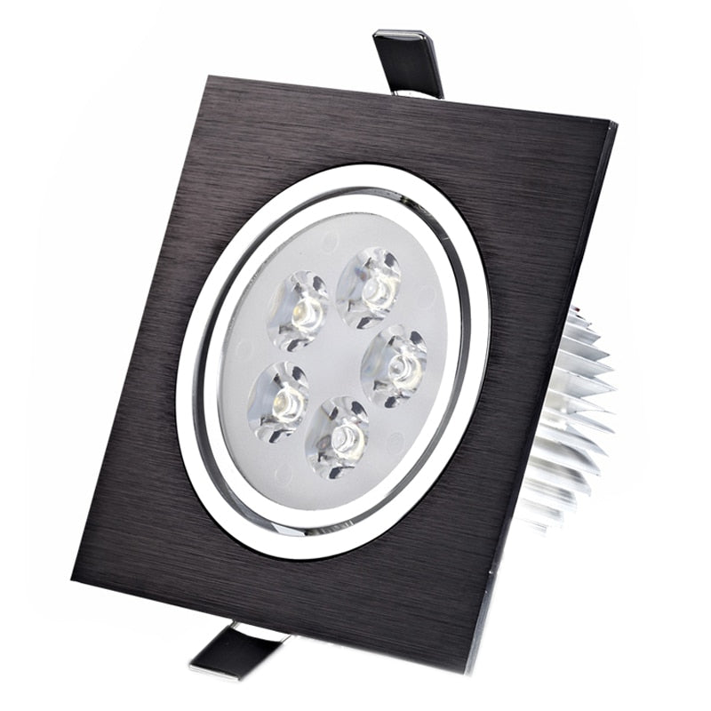 Led Downlight 3W 5W 7W Square Spot Lighting Lamp AC110V 240V Dimmable Down Lights Led Cabinet Light Black/silver