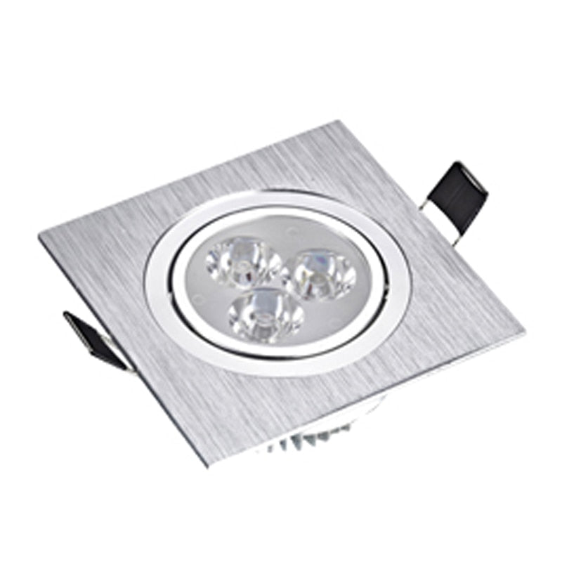 Led Downlight 3W 5W 7W Square Spot Lighting Lamp AC110V 240V Dimmable Down Lights Led Cabinet Light Black/silver