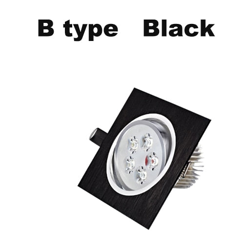 Led Downlight 3W 5W 7W Square Spot Lighting Lamp AC110V 240V Dimmable Down Lights Led Cabinet Light Black/silver