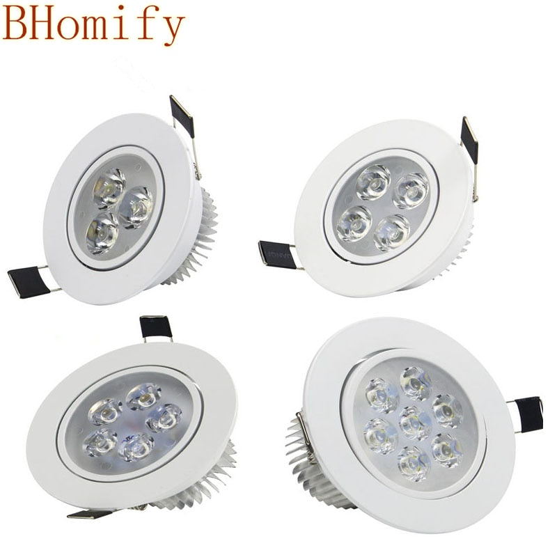 LED Dimmable Downlight Super Bright Recessed 9W 12W 15W 21W LED Spot light LED Recessed Ceiling Lamp AC 110V220VAC85-265V