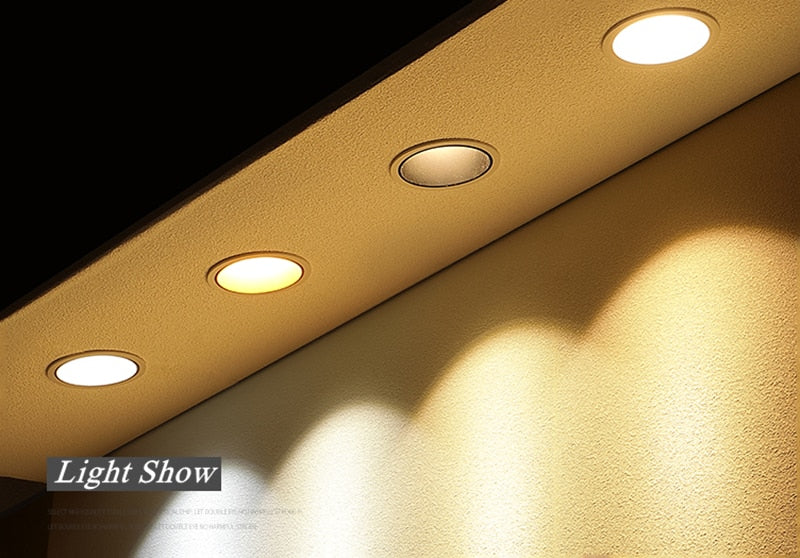 Dimmable Recessed Anti Glare COB LED Downlights 7W/ 9W/12W/15W LED Ceiling Spot Lights AC85~265V Background Lamps Indoor Lighting