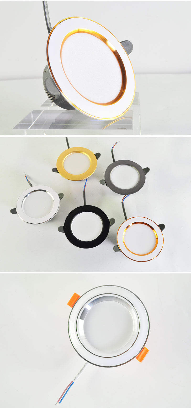 LED 3W 5W 9W 12W 15W 18W Downlight Spot led downlight AC 220V gold Silver White Ultra Thin Aluminum Round Recessed LED Spot Lighting