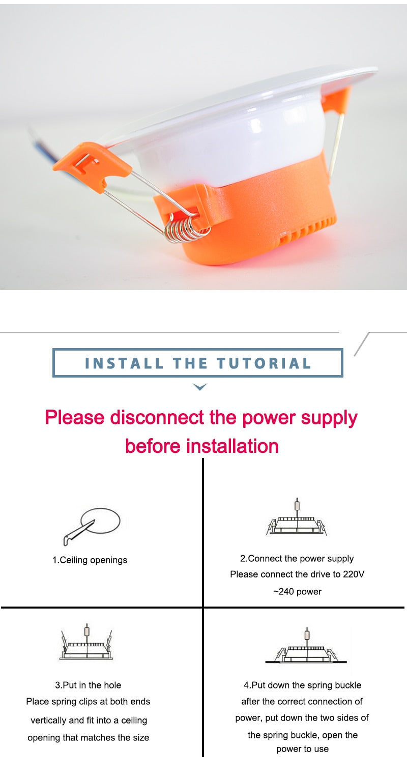 LED 3W 5W 9W 12W 15W 18W Downlight Spot led downlight AC 220V gold Silver White Ultra Thin Aluminum Round Recessed LED Spot Lighting