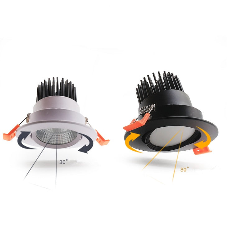 Led Spotlight Ceiling Lamp Recessed LED COB Downlight Dimmable 220V 110V Warm / Pure/Cold White Round Led Spot Light