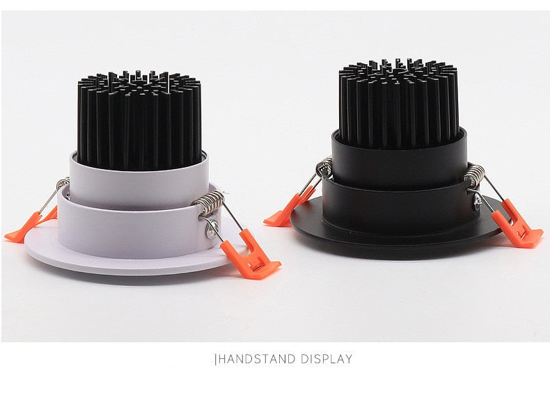 Led Spotlight Ceiling Lamp Recessed LED COB Downlight Dimmable 220V 110V Warm / Pure/Cold White Round Led Spot Light