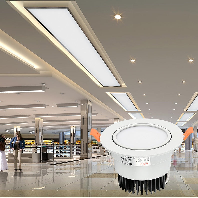 Led Spotlight Ceiling Lamp Recessed LED COB Downlight Dimmable 220V 110V Warm / Pure/Cold White Round Led Spot Light