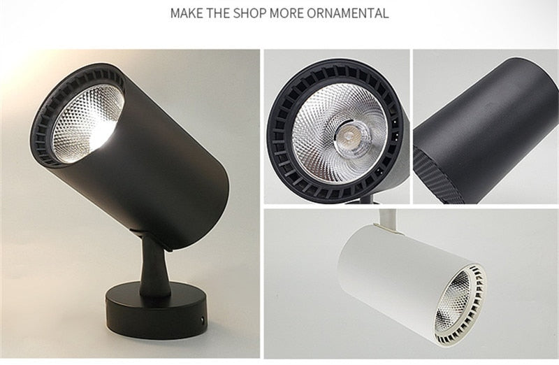 Surface Mounted Spotlight LED Ceiling Spot Light Downlight COB Light Source 10W 15W 20W 30W Ceiling Lamp Clothes Store Lighting