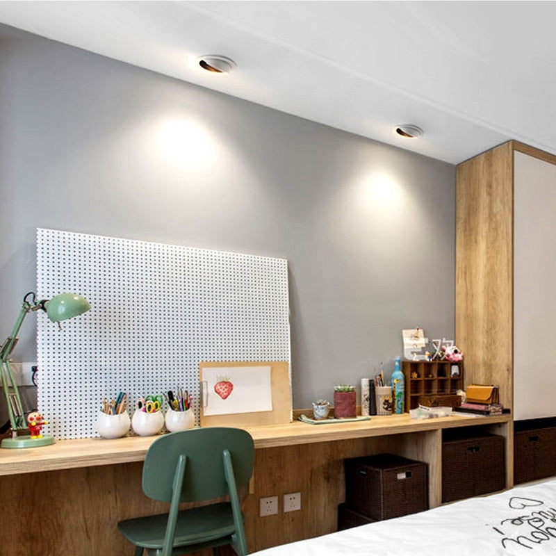 Rotatable Angle LED Recessed Downlight 5W 7W 10W 15W 18W LED Ceiling Spot Light 3000K/4000K/6000K Black/White Housing Light