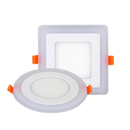 ACETIDE Led Downlight 6W 9W 16W 24W led Ceiling Recessed panel Light Painel lamp decoration round square Blue+White 2 color