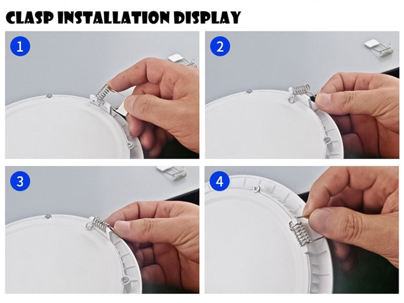 ACETIDE Led Downlight 6W 9W 16W 24W led Ceiling Recessed panel Light Painel lamp decoration round square Blue+White 2 color