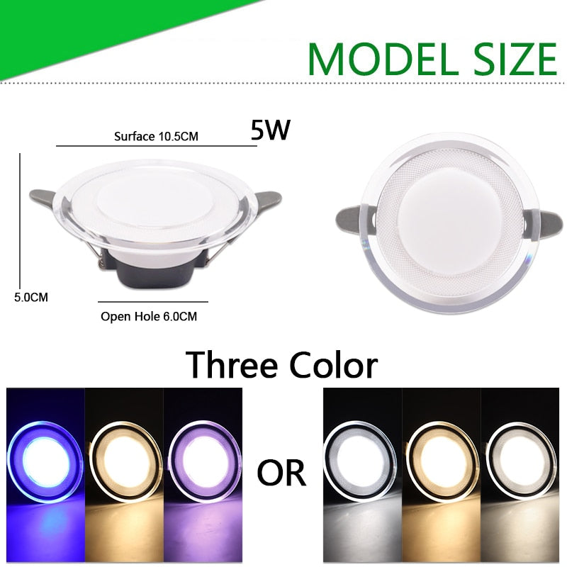 Downlight 3W 5W 9W 12W 15W 18W led downlight Silver White gold Ultra Thin Aluminum AC220V 240V Round Recessed LED Spot Lighting