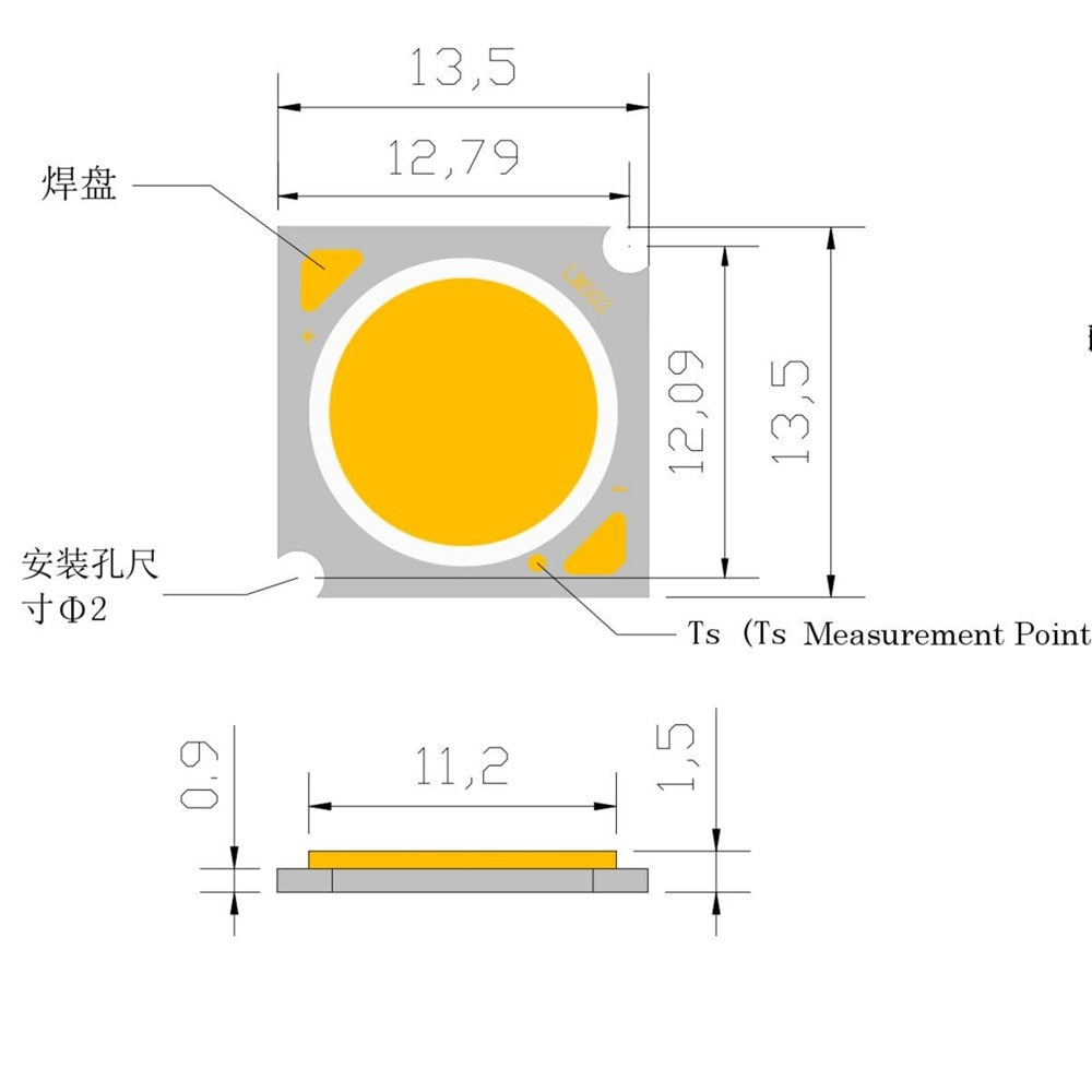 LED 10pcs 13.5MM COB 8C-3B-24chips 24V-25.6V 14W Warm natural noon white led Wall Lamps Headlamps Spotlights Ceiling Lights Downligh