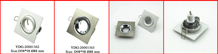 Pack of 2 MR16 Recessed Downlighs Adjustable White Round Lamp Fixtures GU10 MR16 Spotlight Fitting Adjustable