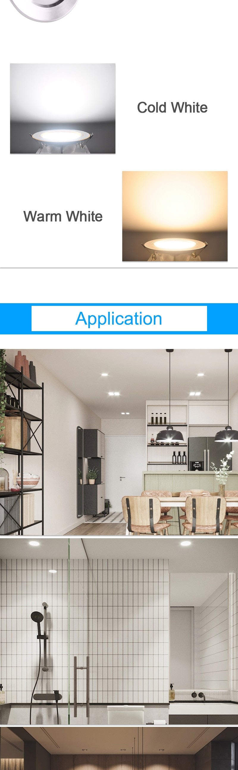 Downlight 3W 5W 9W 12W 15W 18W Spot led downlight AC 220V gold Silver White Ultra Thin Aluminum Round Recessed LED Spot Lighting