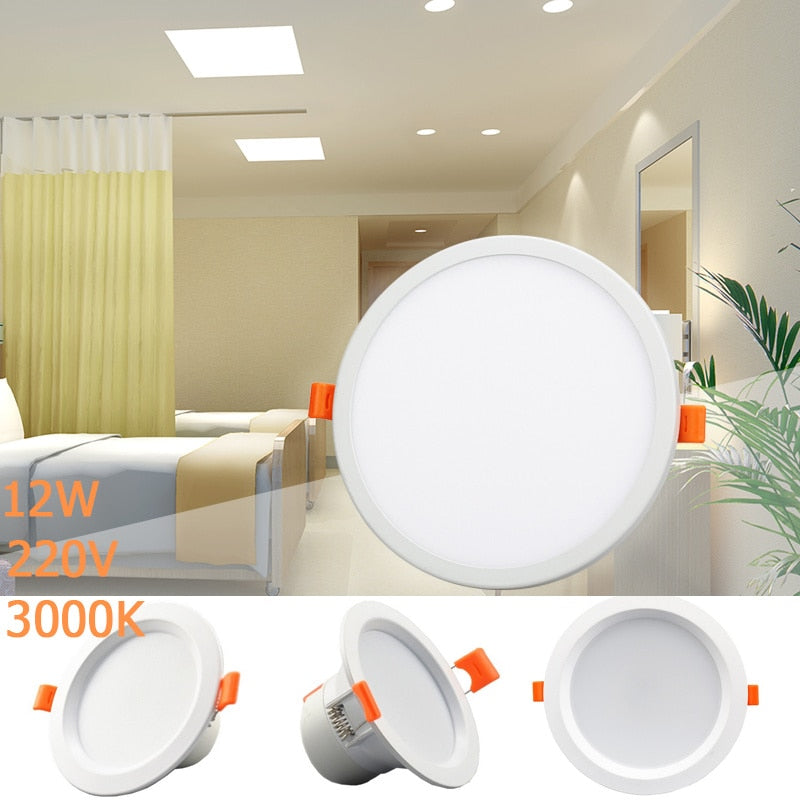 LED Downlight 12W Lamp Round Recessed Lamps GU10 Warm White Indoor LED Bulbs for Home Hotel Support