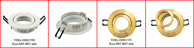 Pack of 2 MR16 Recessed Downlighs Adjustable White Round Lamp Fixtures GU10 MR16 Spotlight Fitting Adjustable